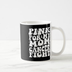 Rosa för min medvetenhet om bröstcancer i Mamma Kaffemugg