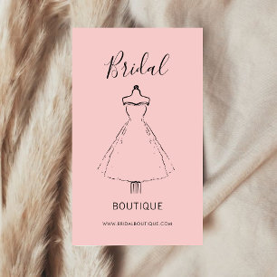 Rosa för minsta Elegant Chic Bröllop Dress Stylist Visitkort