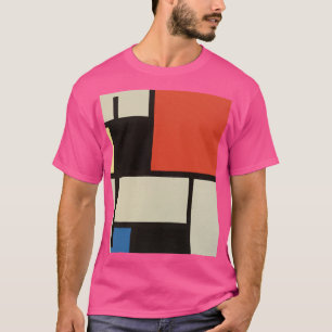 Rosa för modern Abstrakt Wow i mondrisk sammansätt T Shirt