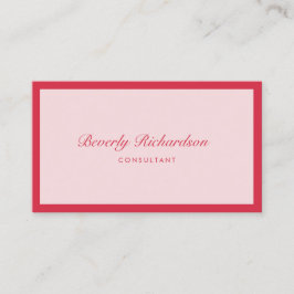 Rosa för modern Elegant Luxe-minimalistisk Profess Visitkort