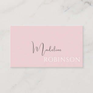 Rosa för Modern Minimalist Boho Blek Visitkort