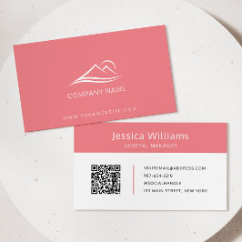 Rosa för modern Professionell för Logotyp av QR-ko Visitkort