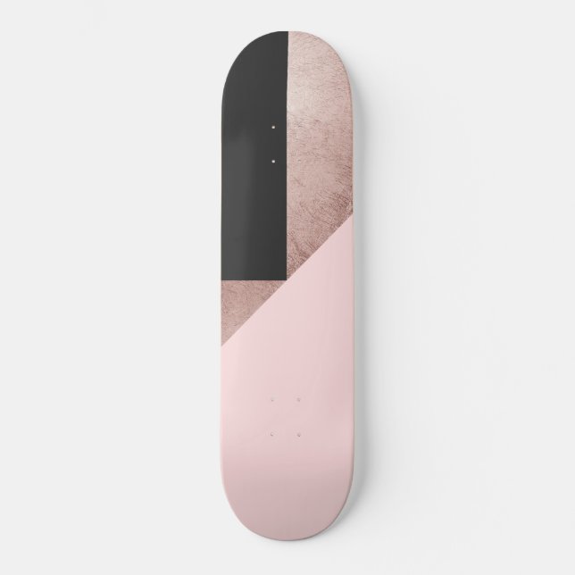  Rosa för Modern Ro Guld Black Mini Skateboard Bräda 18,5 Cm (Framsida)