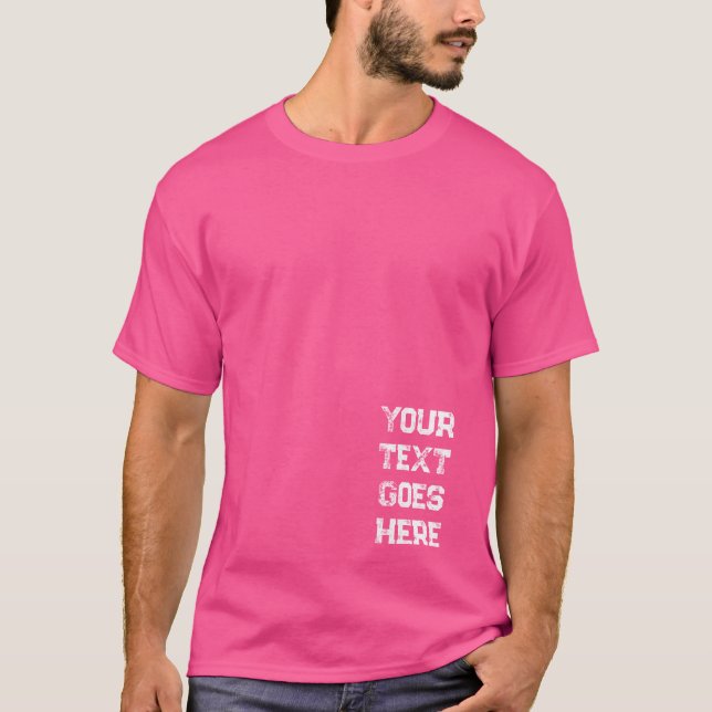 Rosa för modern Wow i modern Manar för tryckt text T Shirt (Framsida)