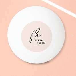  Rosa för Monogram Script Personlig Namn Pingisboll
