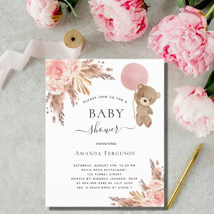 Rosa för nalle av babyduschpampas