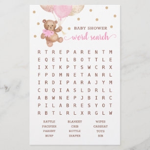Rosa för Nalle för sökspel för babyvisningsprogram