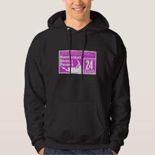 Rosa för Nantucket Beach-tillståndet 2024 Hoodie