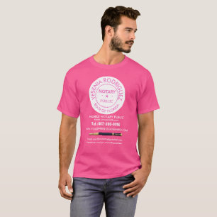 Rosa för offentligt lån för mobilnotarier som unde t shirt
