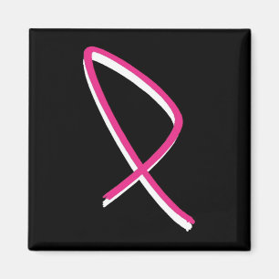 Rosa för ökad medvetenhet om bröstcancer magnet