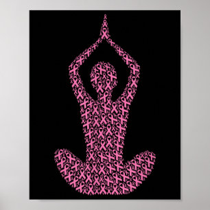 Rosa för ökad medvetenhet om bröstcancer Ribbon&am Poster