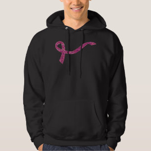 Rosa för ökad medvetenhet om bröstcancer Ribbon Bl Hoodie
