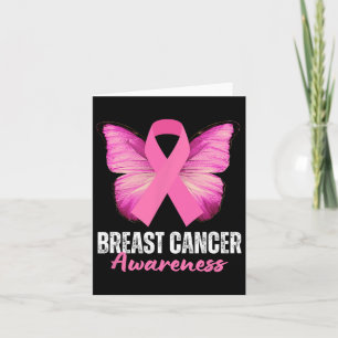 Rosa för ökad medvetenhet om bröstcancer Ribbon Bu Kort