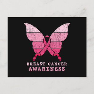 Rosa för ökad medvetenhet om bröstcancer Ribbon Bu Vykort