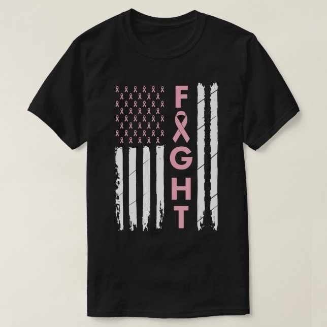 Rosa för ökad medvetenhet om bröstcancer Ribbon Ma T Shirt (Design framsida)