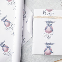 Rosa för Ornament Helgdag, frostat, blått Gräs Presentpapper