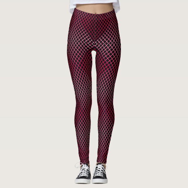 Rosa för övertoning linjer mönster 02 leggings (Framsida)