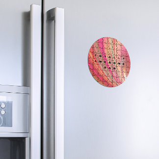 Rosa för Pappa-puzzeltext Fantastisk/brunt Mönster Magnet