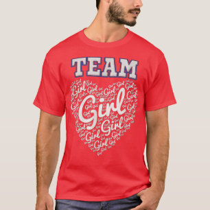 Rosa för Party Gender, Team Girl T. T Shirt