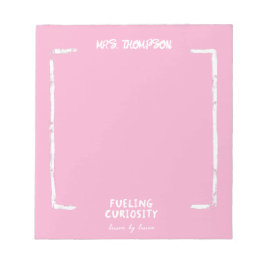 Rosa för Personlig av bränsletyp Lärare i  Anteckningsblock