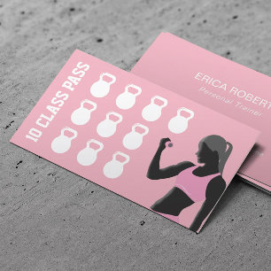 Rosa för personliga tränare för Fitness Loyalty Ca Lojalitetskort