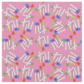 Rosa för Phlebotomist Lab Tech Fabric Tyg