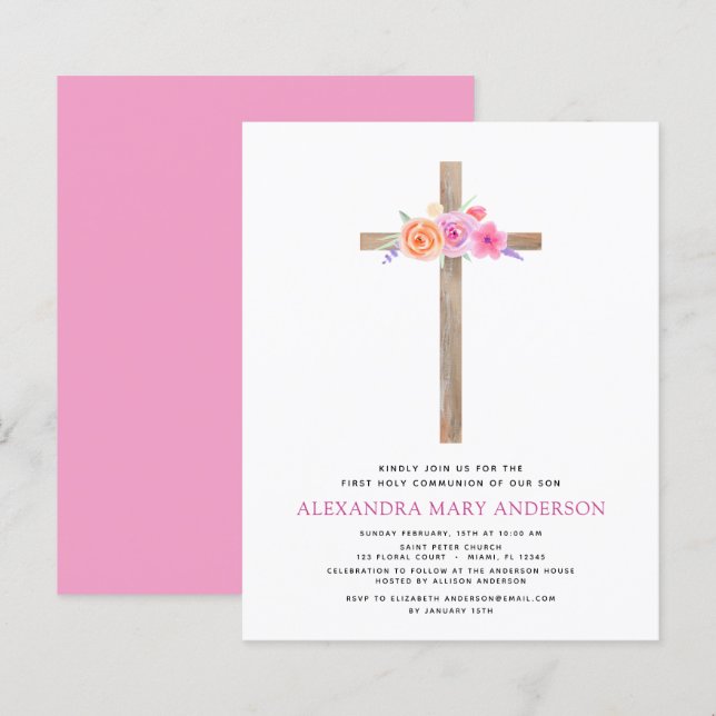 Rosa för primär Heliga för Pastel Blommigt (Fram/baksida)