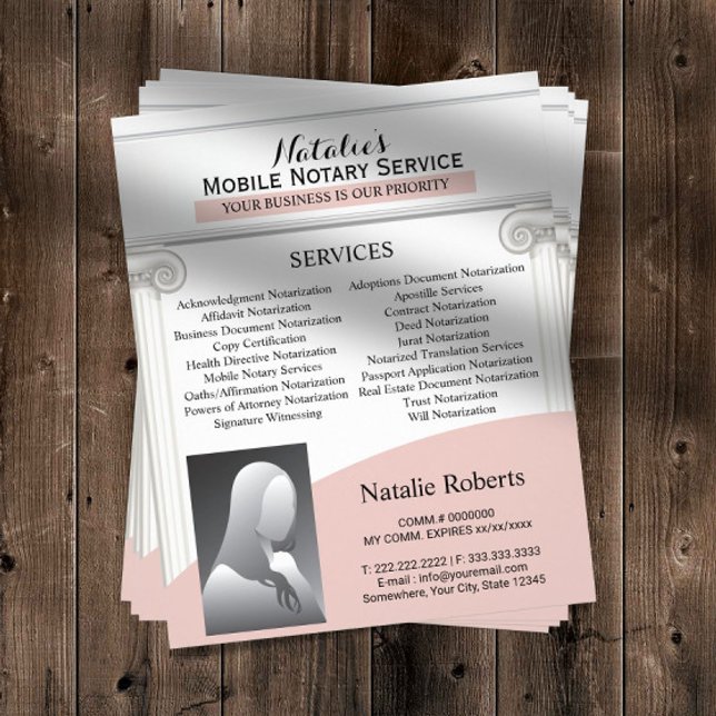 Rosa för Professionell av Mobile Notary Loan Signi Flygblad (Skapare uppladdad)