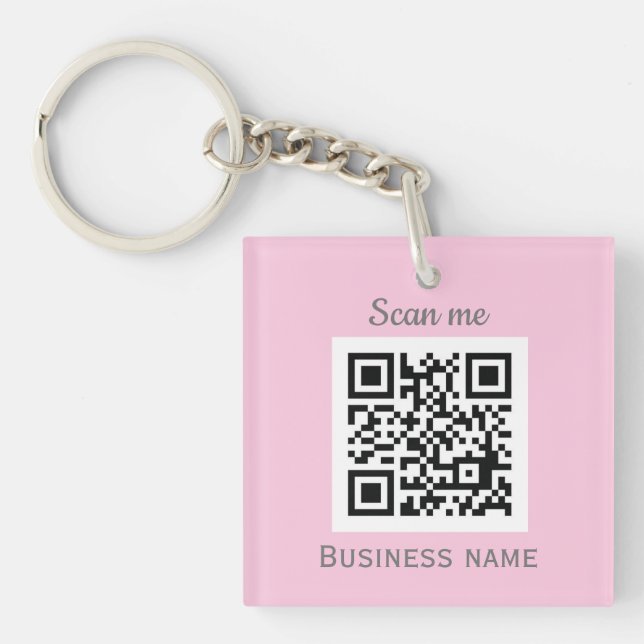 Rosa för QR-Logotyp - Professionell -  Girly (Framsidan)