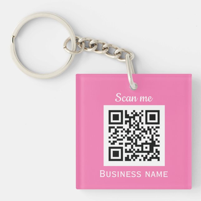 Rosa för QR-Logotyp - Professionell -  Girly (Framsidan)