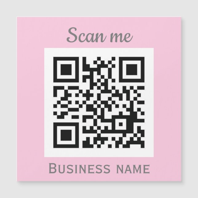 Rosa för QR-Logotyp - Professionell -  Girly (Framsida)