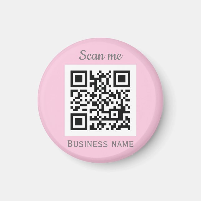 Rosa för QR-Logotyp - Professionell -  Girly Magnet (Framsidan)