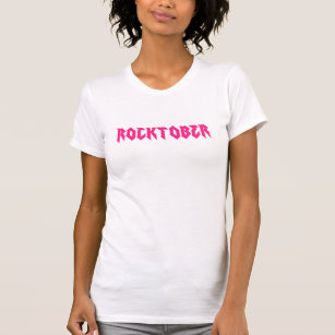 Rosa för Rockoktober Rock musik Print T Shirt