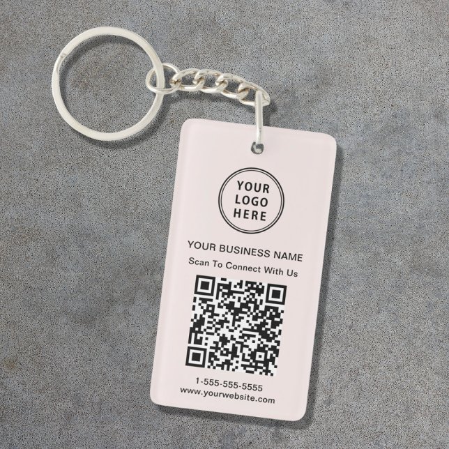 Rosa för säljfrämjande Logotyp QR-kod Nyckelring (Skapare uppladdad)