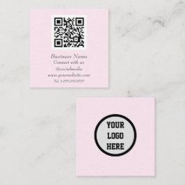 Rosa för skanning av QR-kod för professionell Soci Fyrkantigt Visitkort