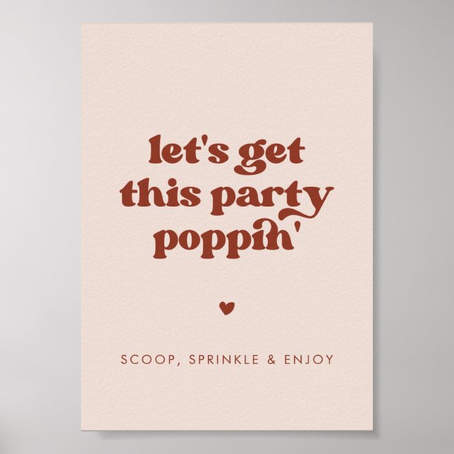 Rosa för snyggt Låt oss få den här party-pekaren Poster (Framsidan)