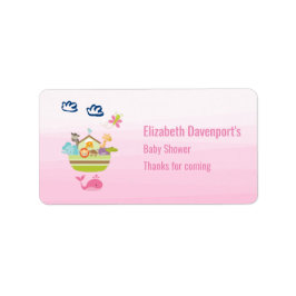 Rosa för spädbarnshölje för Ark i matform Adressetikett