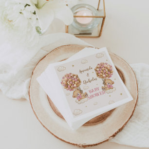 Rosa för spädbarnsskor för spädbarn med kute och p pappersservett