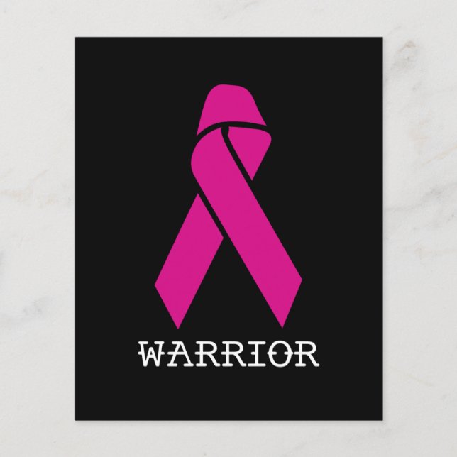 Rosa för stöd för bröstcancermedvetenhet flygblad (Framsidan)