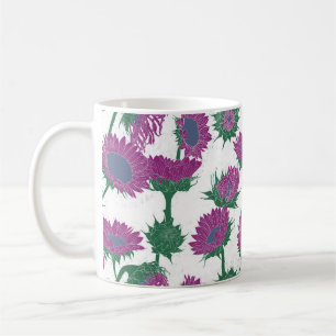 Rosa för träblock Skriv ut solros Kaffemugg