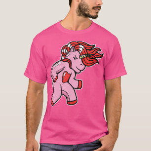 Rosa för Unicorn Rocking Out T Shirt