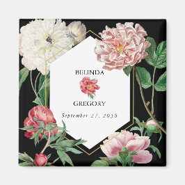 Rosa för vattenfärg Peonies Flowers Bröllop Black Magnet
