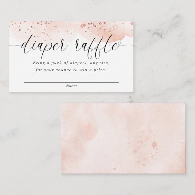  rosa för vattenfärgen ro guld, blöjraffel för   tilläggskort (Fram/baksida)