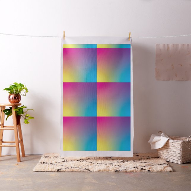 Rosa för vattenfärggradient Fillow-kvadratiskt ras Tyg (In Situ)