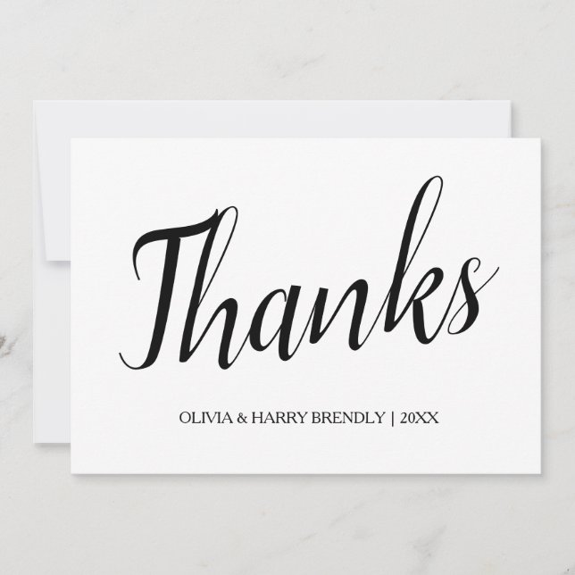 Rosa för vitbröllop för guld | inbjudan för tack (Framsida)