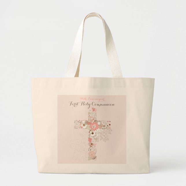  rosa-föreningens Blommigt Kor Tote Bag Jumbo Tygkasse (Framsidan)