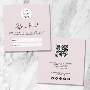 Rosa - företag refererar till ett vänstra referen Fyrkantigt Visitkort