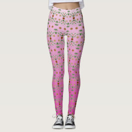 Rosa Förfalskade baljväxter Leggings