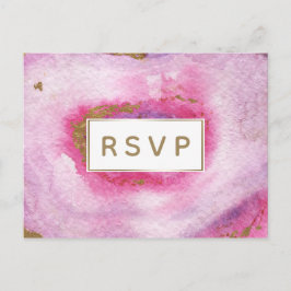 Rosa förgyllda agatbröllopsinbjudningar rsvp vykor inbjudan vykort