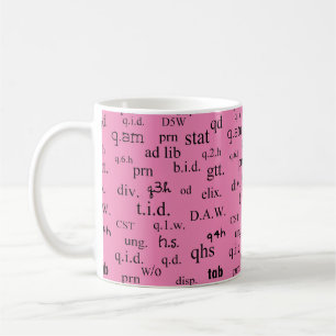 Rosa Förkortningar Kaffemugg